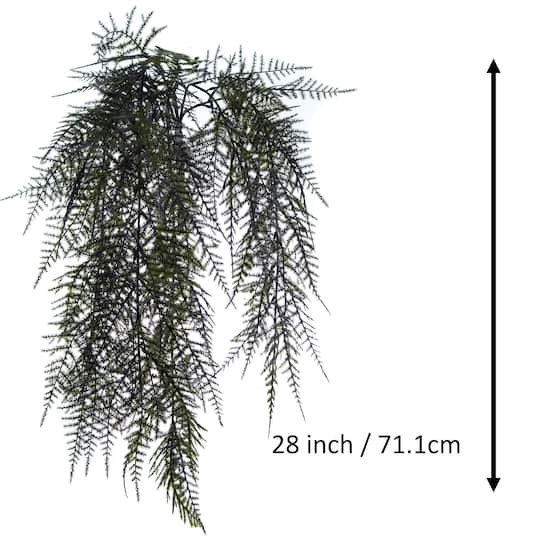 28" Dark Green Hanging Fern Bush by Ashland®